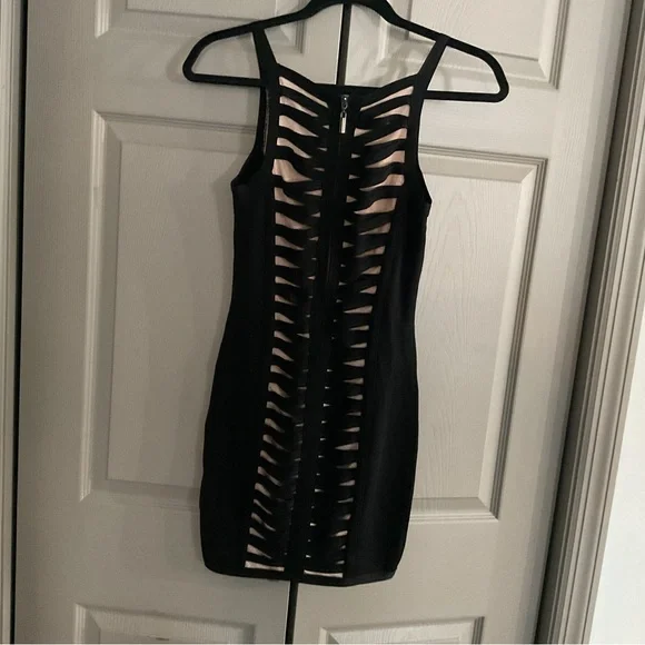bebe Black and Strappy Mini Dress - Picture 3 of 4